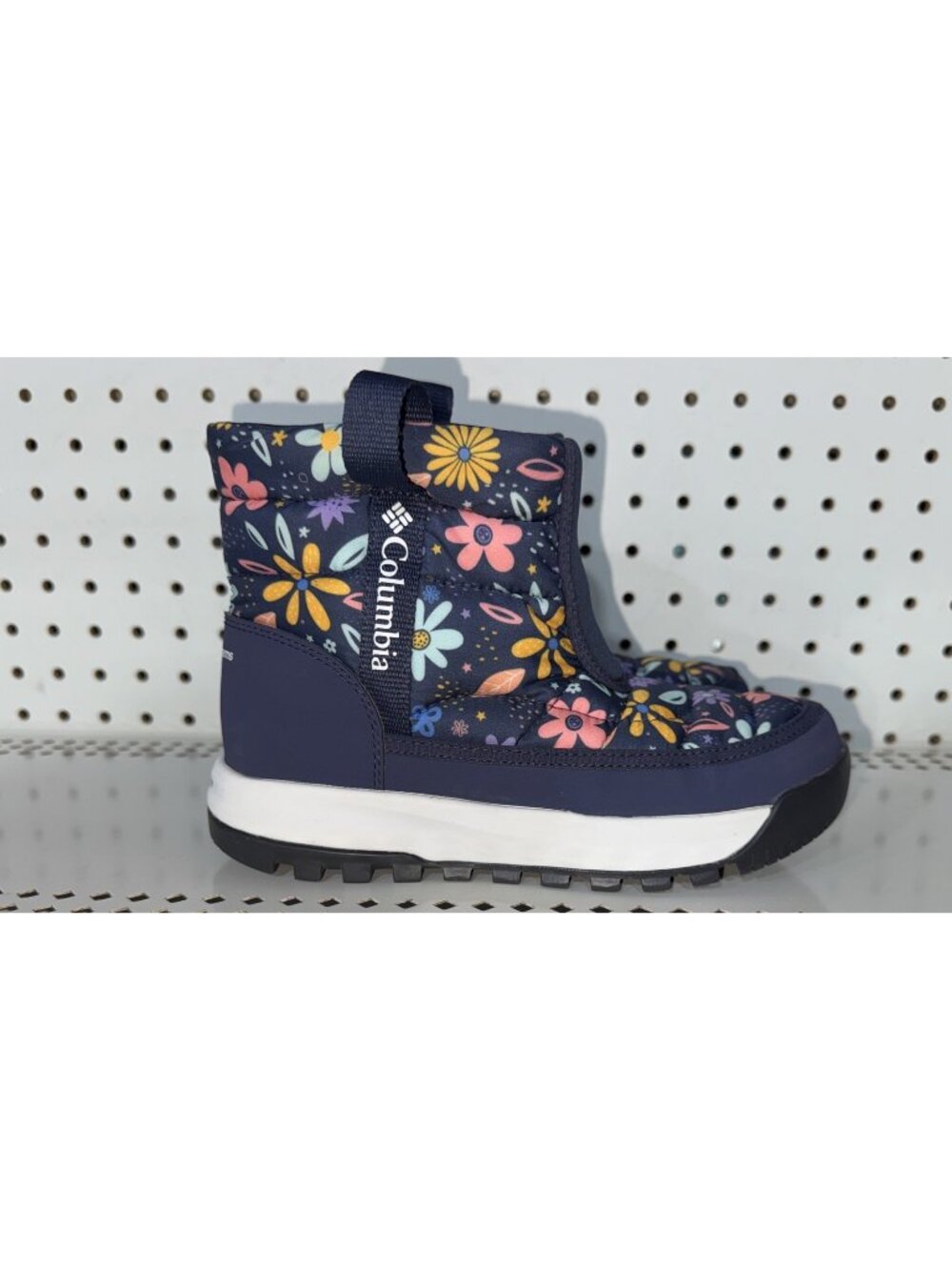 Columbia Snowtrot Mid Girls Youth Insulated Winter Snow Boots Size 3 Floral